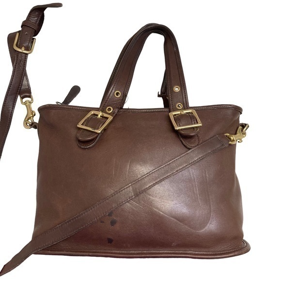 Coach rare vintage mahagony dark brown legacy satchel bag 9063